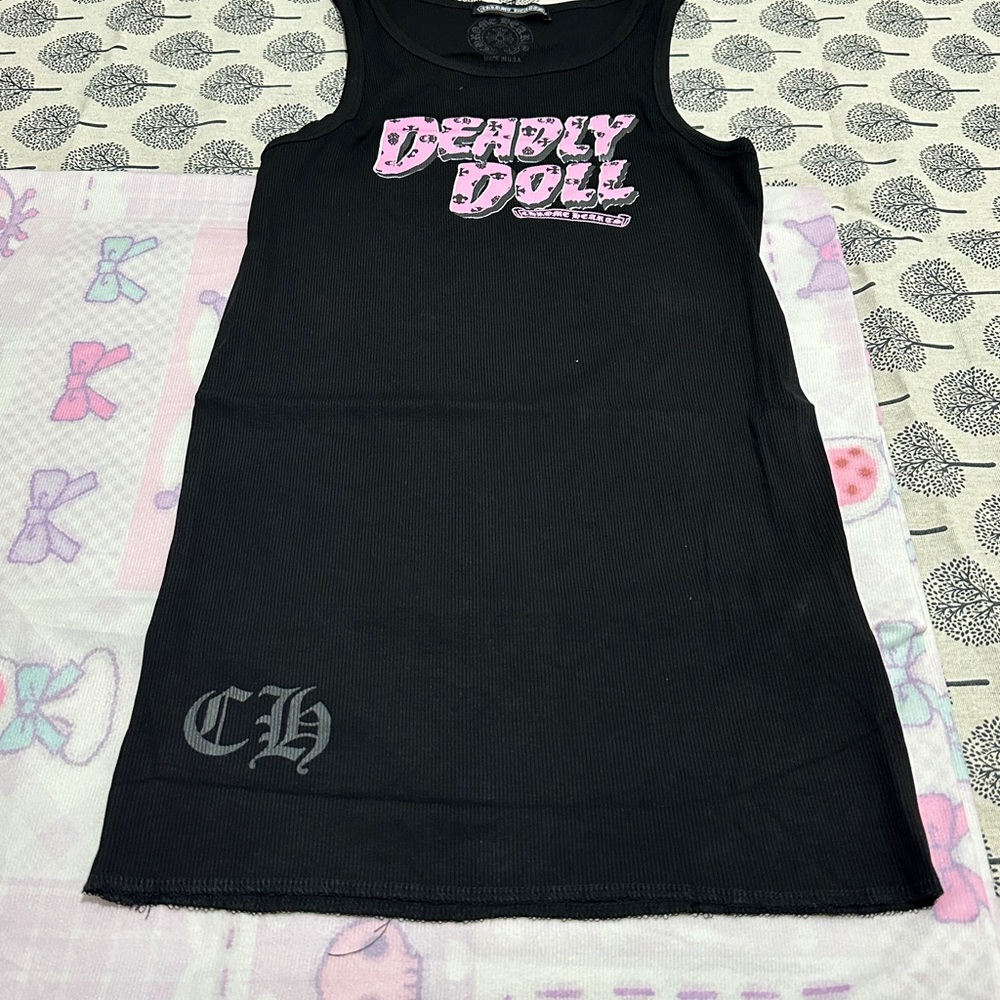 Chrome Hearts Deadly Doll Black & Pink Slim Fit Vest Dress